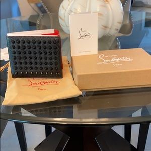 Black Christian Louboutin Men’s wallet with box